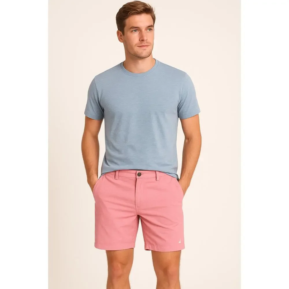 Margaritaville Men’s Coral Pink Casual Chino Flat Front  Shorts Size 40